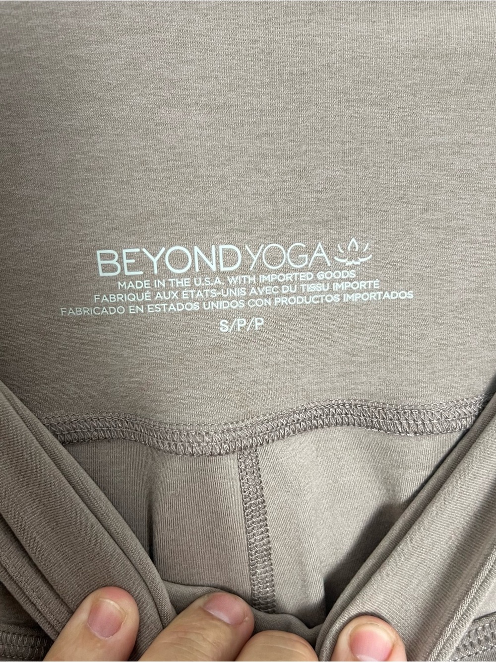 BEYOND YOGA- Spacedye Retro Cropped Flare Pant Birch Heather Size S - Picture 6 of 6